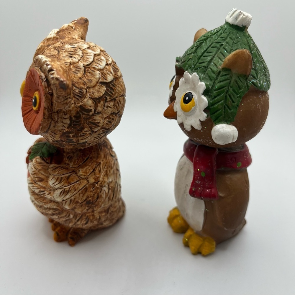 Two adorable hand painted owl bobble head figurines. - Picture 7 of 10
